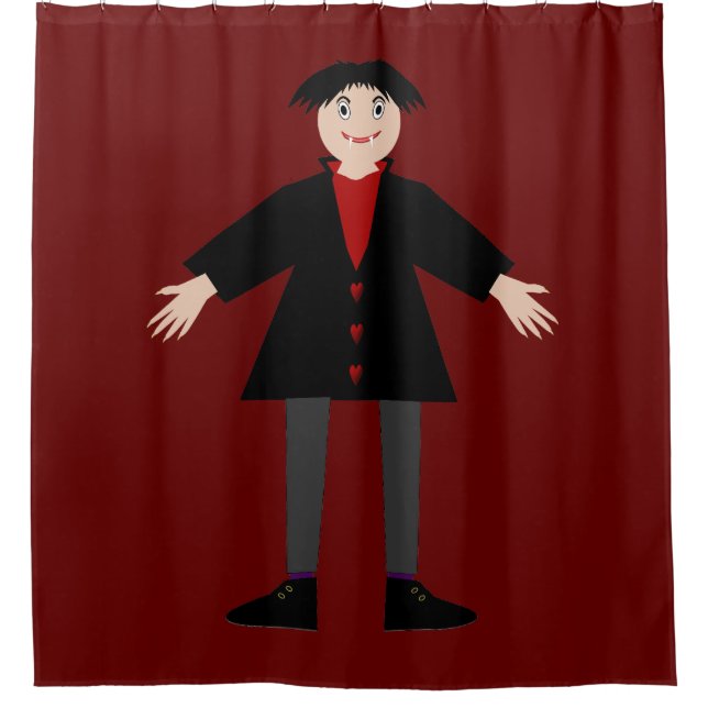 Cortina De Ducha Vampiro de Cute Halloween (Anverso)
