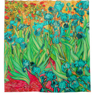 Cortina De Ducha Van Gogh Irises/Verde azulado/St Remy