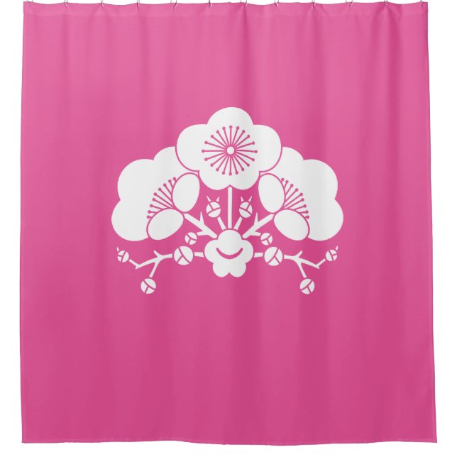 Cortina De Ducha Varias flores de ciruelo (Anverso)