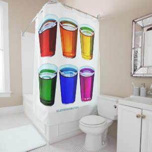 Cortina De Ducha Vasos de chupito de SlipperyJoe's seis tazas dispu