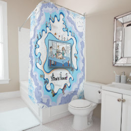 Cortina De Ducha Vecinos a cenar | Invitación a la fiesta