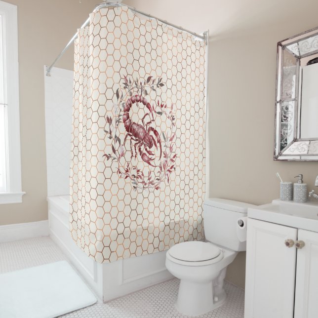 Cortina De Ducha Veil of Mystery: Elegant Scorpio (In situ)