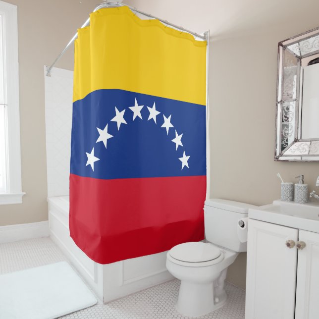Cortina De Ducha Venezuela enarbola patriotas venezolanos (In situ)
