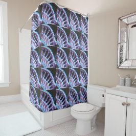 CORTINA DE DUCHA VENTILADORES ARQUITECTURALES AZULES VIOLETAS