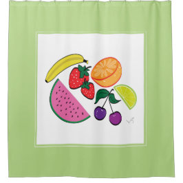 Cortina De Ducha Verano de frutas coloridas, diversión, Guay
