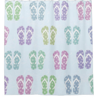 Cortina De Ducha Verano Flip Flop bonito Multicolor