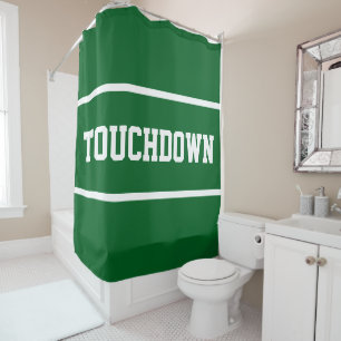 Cortina De Ducha Verde atlético deportivo TOUCHDOWN Rayas de texto