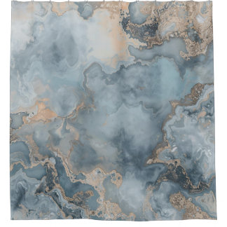 Cortina De Ducha Verde azulado gris azul gris beige contemporáneo