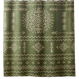 Cortina de ducha verde de sabio aplanado