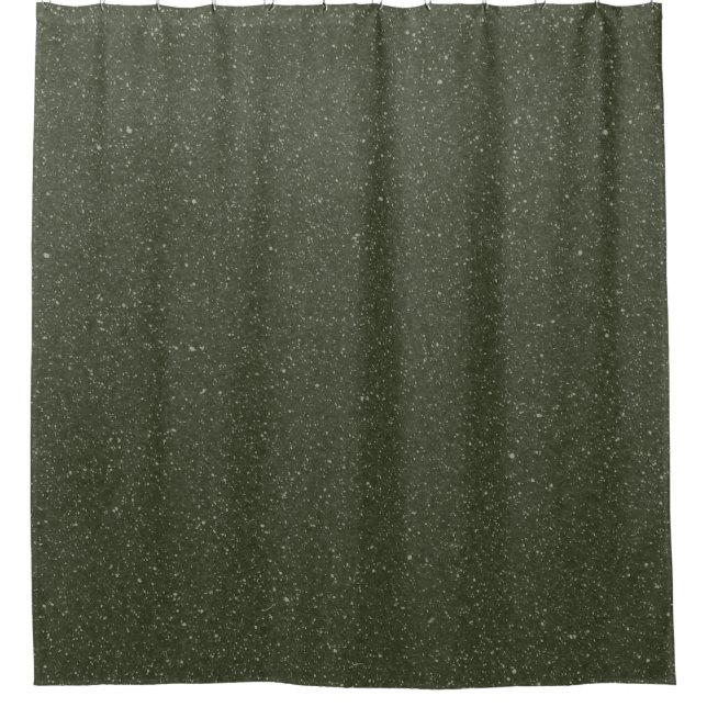 Cortina de ducha verde musgo texturizada – Persona (Anverso)