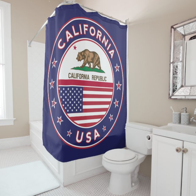 cortina de ducha (versión azul) (In situ)