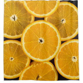 Cortina De Ducha Vibrante Naranja Citrus Fruit Slice Decoración De 
