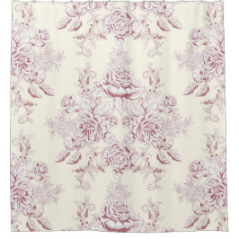 Cortina De Ducha Victoriano, amarillo suave, rosa suave, floral,pat