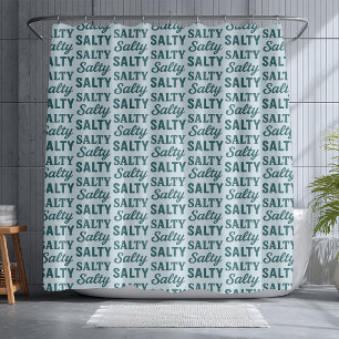 Cortina De Ducha Vida Salada Gráfico de Ola Azul Decoración de Ca