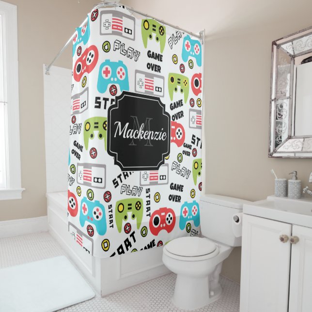 Cortina De Ducha Videojuego retro (In situ)