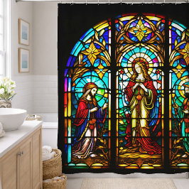 Cortina De Ducha Vidrieras religiosas