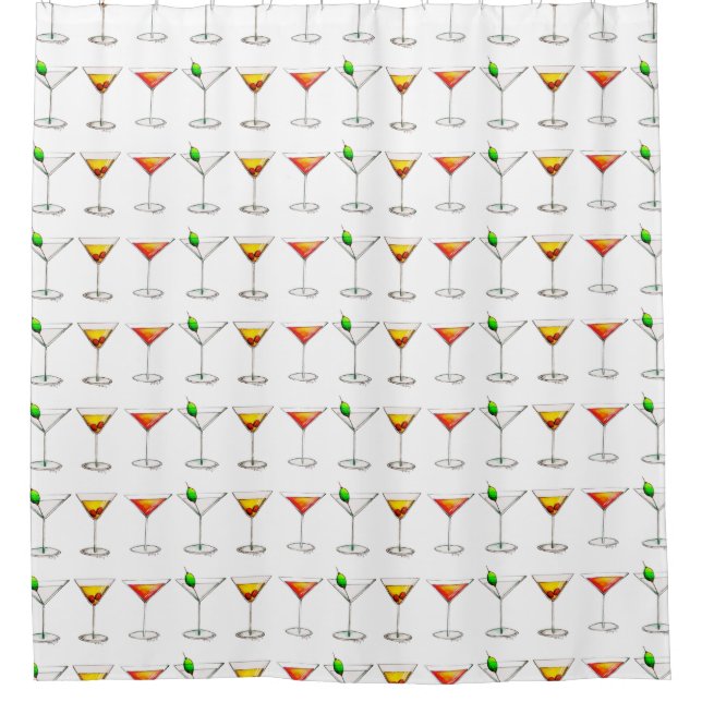 Cortina De Ducha Vidrio de cóctel bebida mixta Martini Cosmopolitan (Anverso)