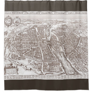 Cortina de ducha vieja de París Francia 1618 del