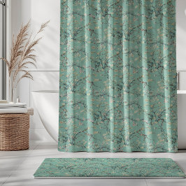 Cortina De Ducha Vincent Van Gogh Almond Blossom on Mint Green