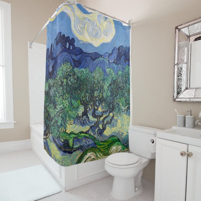 Cortina De Ducha Vincent van Gogh - Olivos con los Alpilles (In situ)