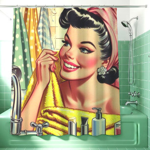 Cortina De Ducha Vintage Bath Pin Up