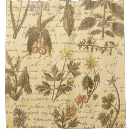 Cortina De Ducha Vintage Botanical Floral