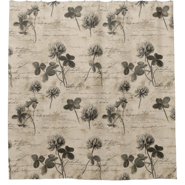 Cortina De Ducha Vintage Botanical Floral Pattern (3) (Anverso)
