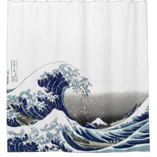 Cortina De Ducha Vintage, Great Wave, Hokusai 葛 飾 北 斎 の 神 奈 ^ 