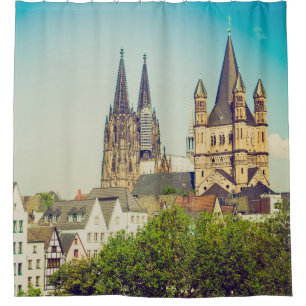 Cortina De Ducha Vintage looking Koelner Dom Cologne Cathedral in K
