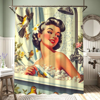 Cortina De Ducha Vintage Shower Pin Up