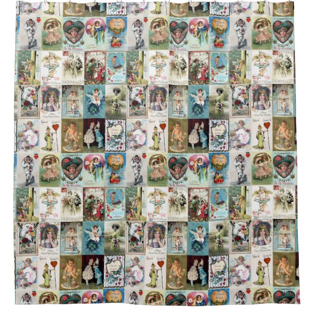 Cortina De Ducha Vintage Valentine (Anverso)