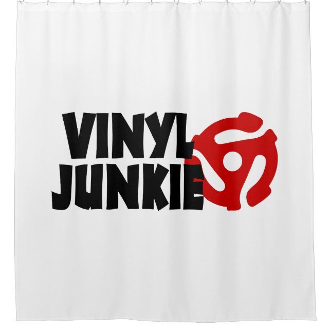 Cortina De Ducha Vinyl Junkie (Anverso)