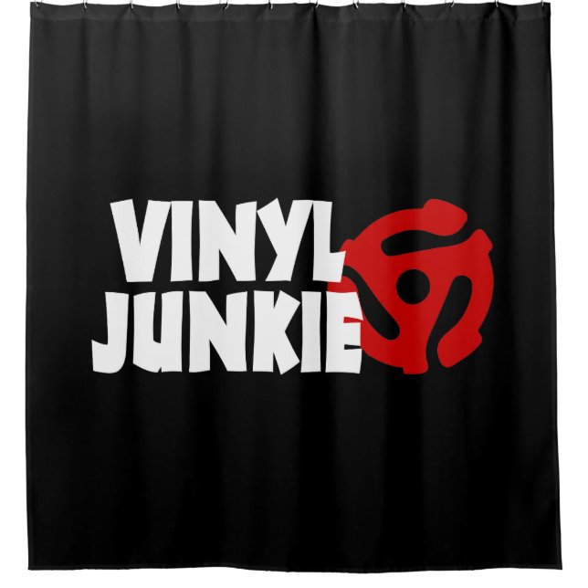 Cortina De Ducha Vinyl Junkie (Anverso)