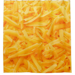 Cortina De Ducha vista superior de queso cheddar rallado