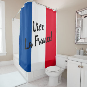 Cortina De Ducha Vive La France personalizado de bandera francesa