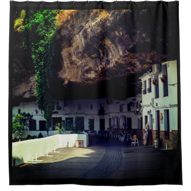 CORTINA DE DUCHA VIVIENDO EN LA MONTAÑA (Anverso)