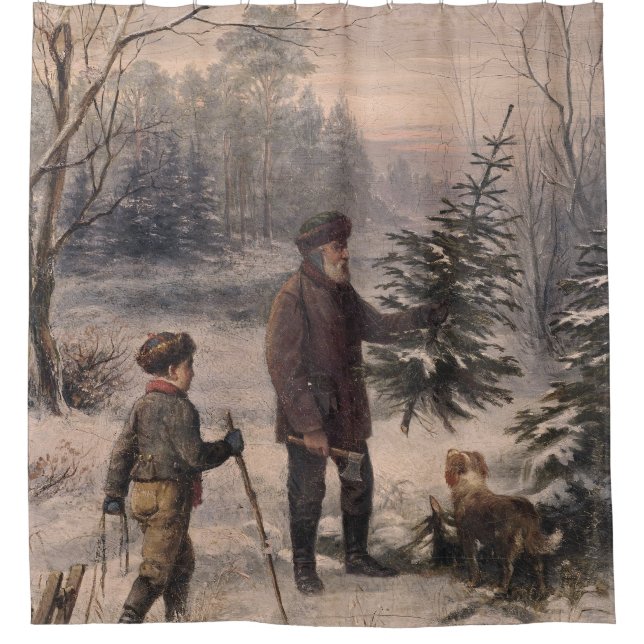 Cortina De Ducha Vorweihnacht | F Kruger| Navidades de Alemania (Anverso)