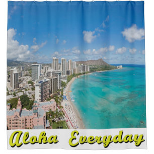 Cortina De Ducha Waikiki Day Aloha Everyday Collection Shower Curta