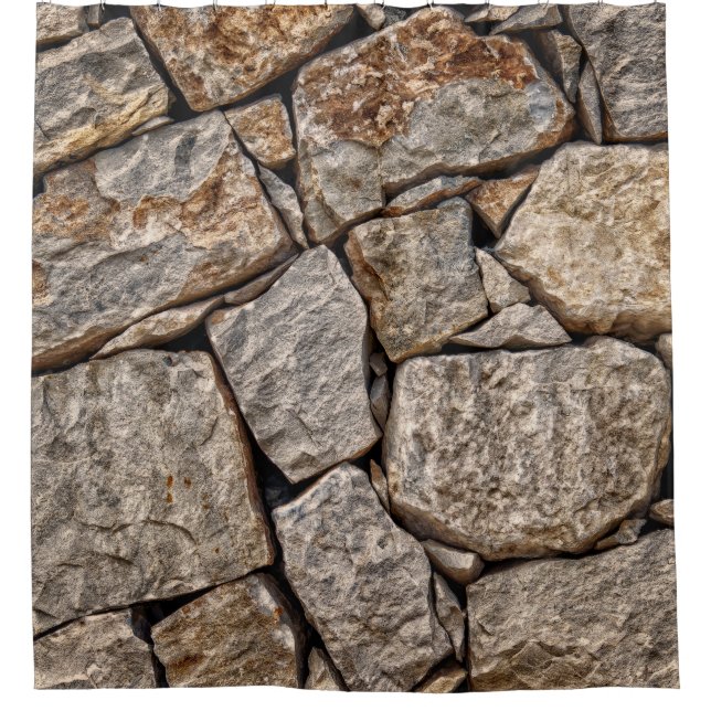 Cortina De Ducha Wall stones masonry rocks (Anverso)