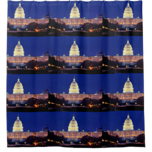 Cortina De Ducha Washington DC Capitolio de Estados Unidos en Dusk