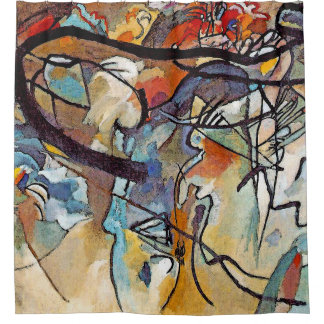 Cortina De Ducha Wassily Kandinsky - Composición Cinco Arte Abstrac