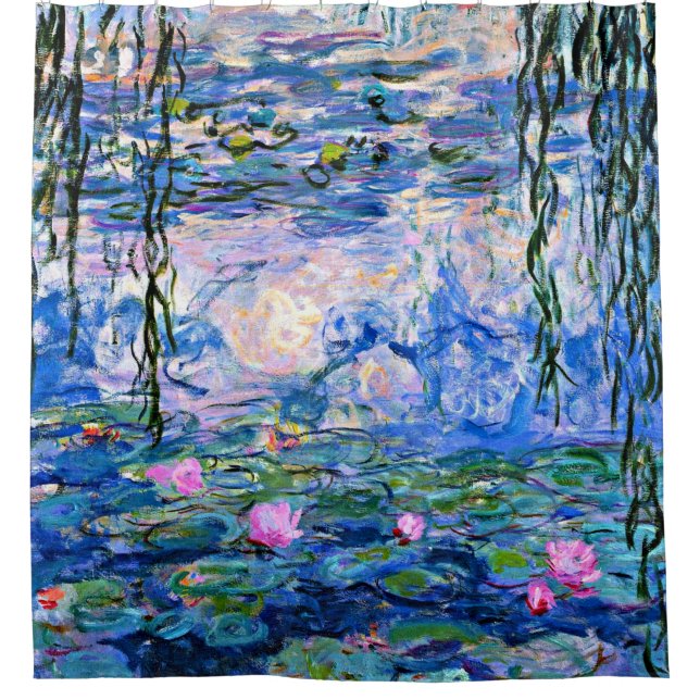 Cortina De Ducha Water Lilies (1919), famosa obra de arte de Claude (Anverso)