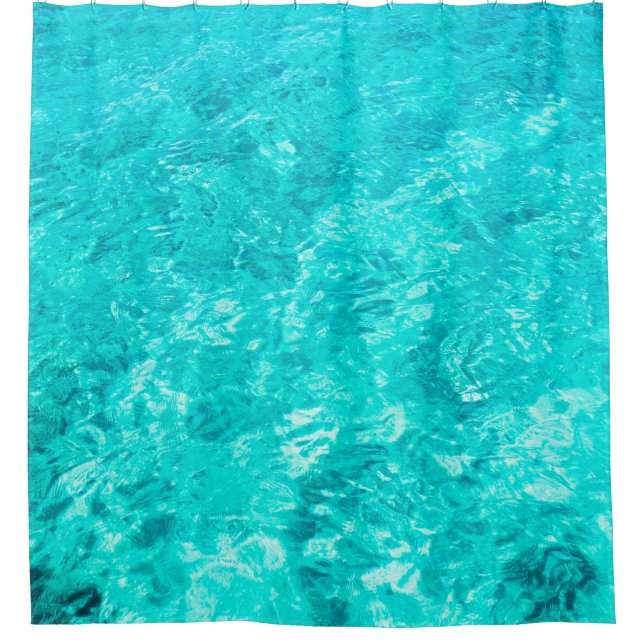 Cortina De Ducha Water pool turquoise background (Anverso)