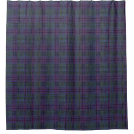 Cortina De Ducha  Weathered Navy Blue Tartan