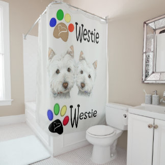 Cortina De Ducha Westig Dog Art and Paws Shower Cortain