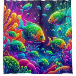 Cortina De Ducha "Whimsical Aquatic Ballet"