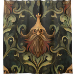 Cortina De Ducha Whimsical Bearded Guardian