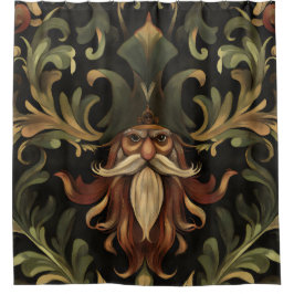 Cortina De Ducha Whimsical Bearded Guardian