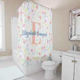 Cortina De Ducha Whimsical Mushroom & Leaf Personalizado