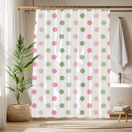 Cortina De Ducha Whimsical Pastel Polka Punto